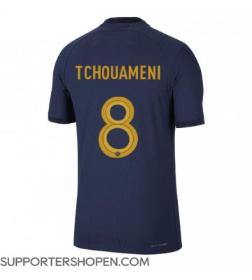 Frankrike Aurelien Tchouameni #8 Hemma Matchtröja VM 2022 Kortärmad